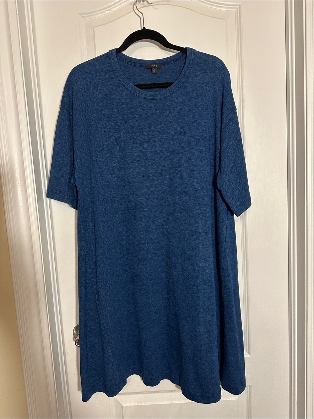 COS blue oversized cotton t-shirt dress